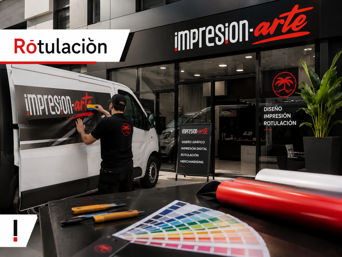 Rotulación para empresas, vehículos y escaparates